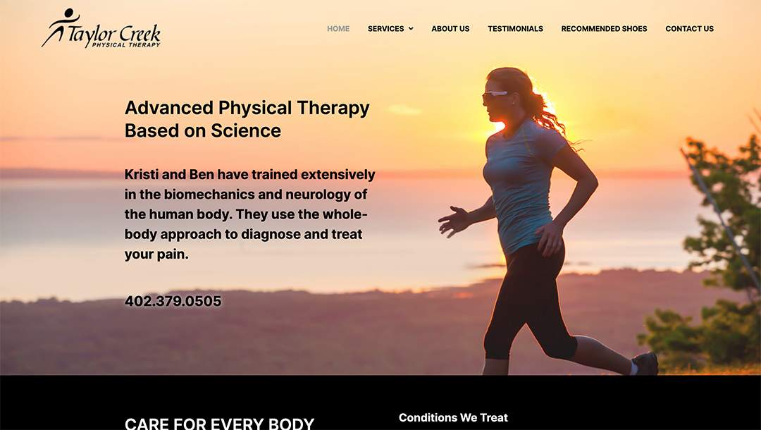 Taylor Creek Physical Therapy Website by Hollman Media