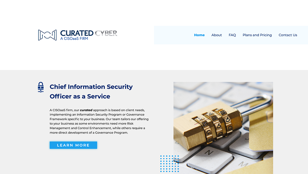 Curated Cyber website by Hollman Media