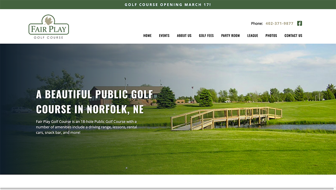 Fairplay Golf Course website by Hollman Media