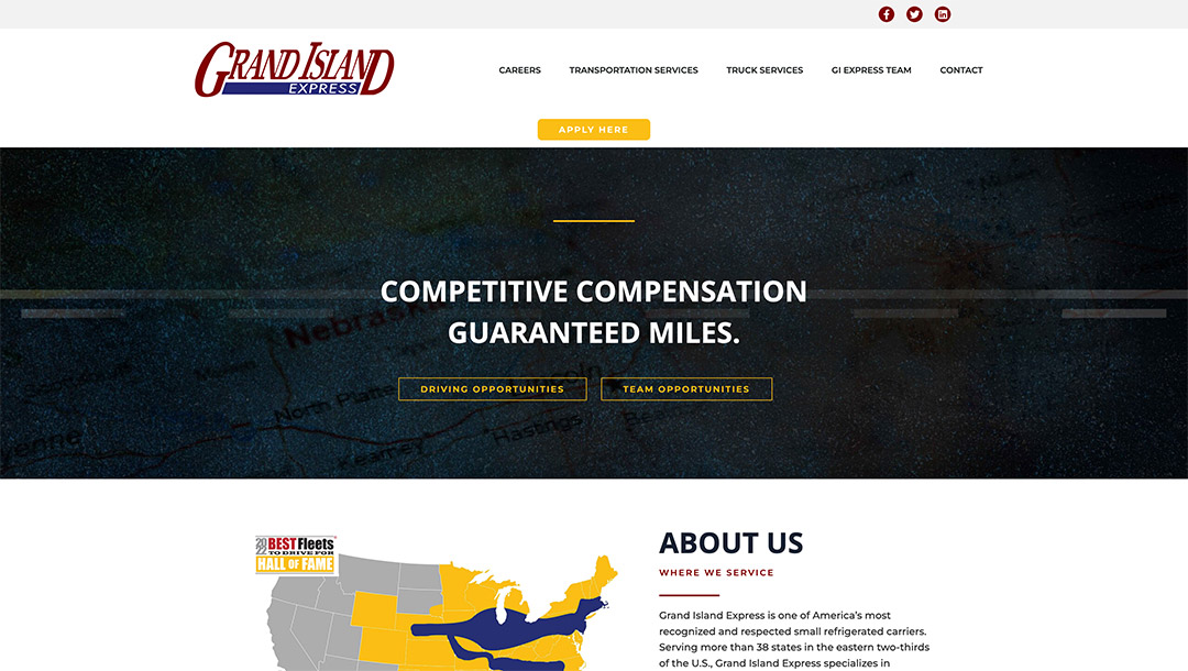 Grand Island Express Website Design by Hollman Media